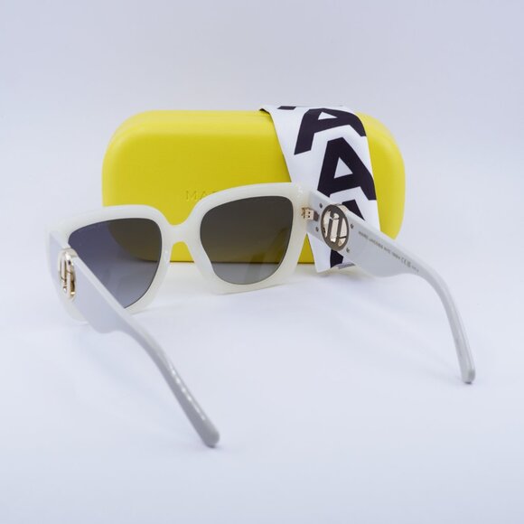 Marc Jacobs MARC 687/S 0SZJ 9O Square Sunglasses - Ivory\Dark Gray Gradient - Picture 10 of 10
